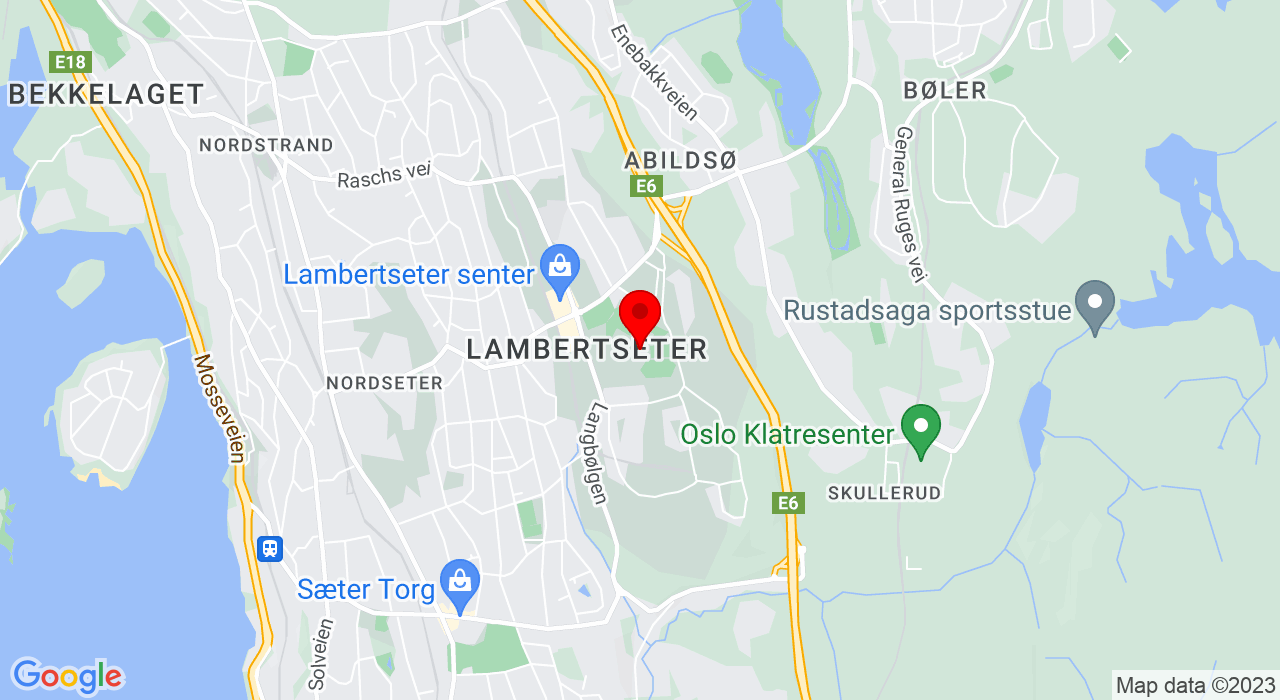 Google Map of Lambertseter Flerbrukshall, Feltspatveien 19,1155+Oslo