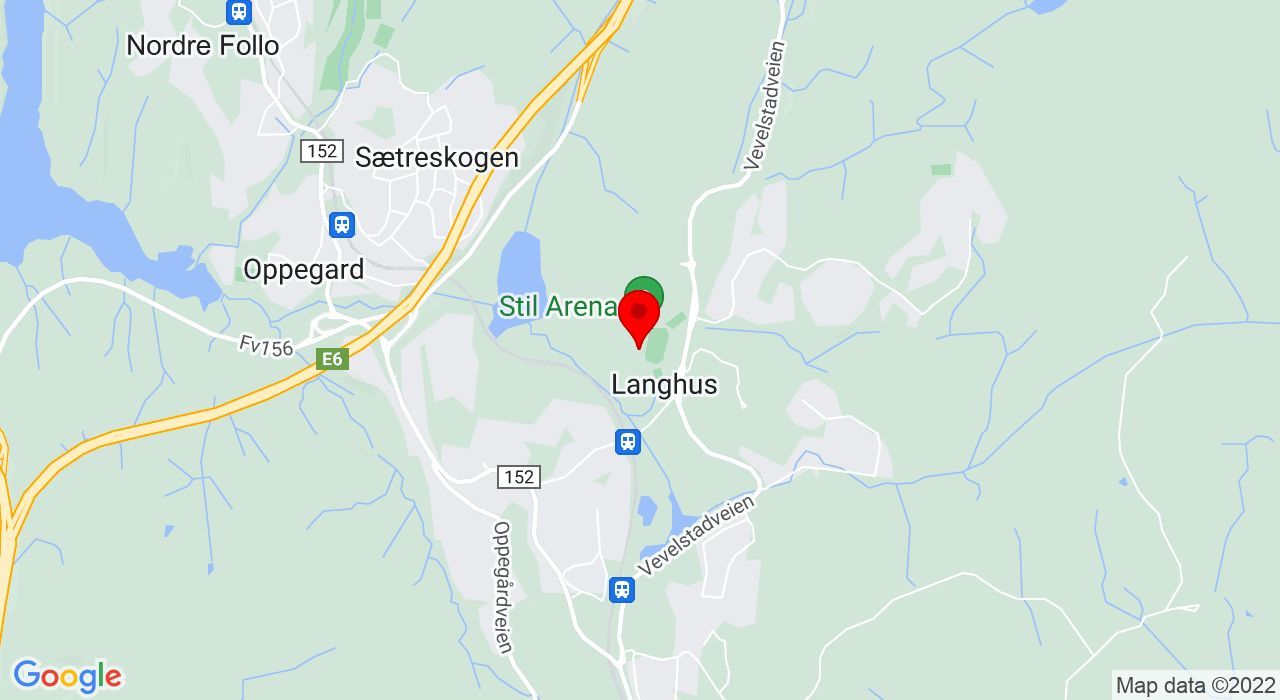 Google Map of Langhushallen, Gamle Vevelstadvei 30,1405+LANGHUS