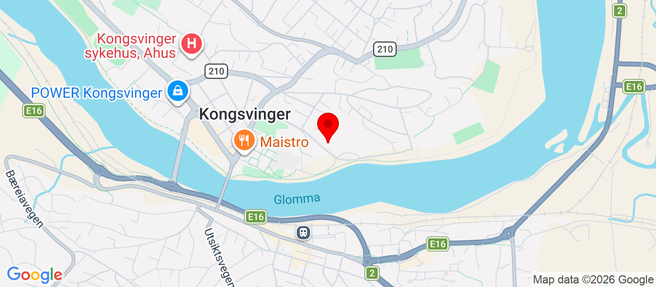 Kart over Markensvegen 9 KONGSVINGER