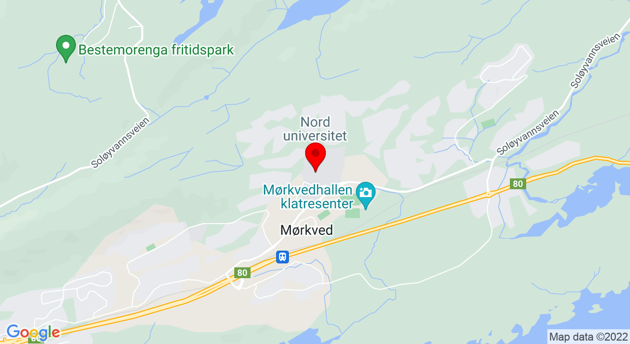 Google Map of Nord universitet, Røstad,+
