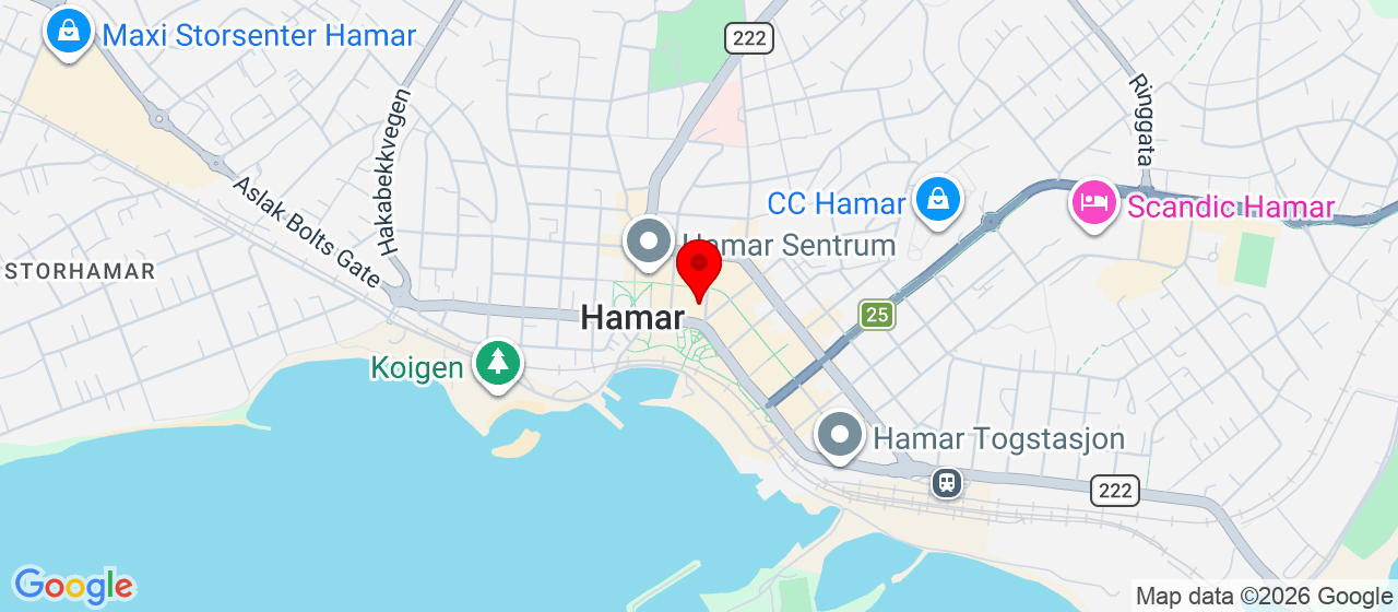 Kart over Torggata 72 HAMAR