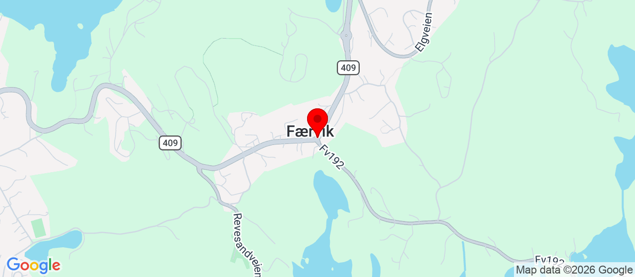 Kart over Færvik FÆRVIK