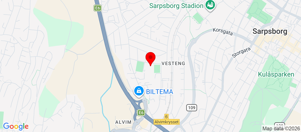 Kart over Sarpsborgveien 10 SARPSBORG