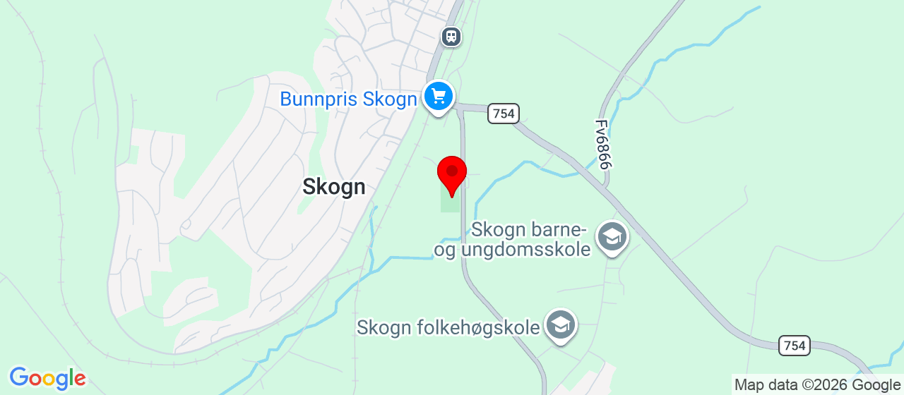 Kart over Remyra Kunstgress, Skogn 