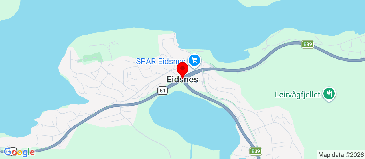 Kart over Sundeveien 164 Eidsnes