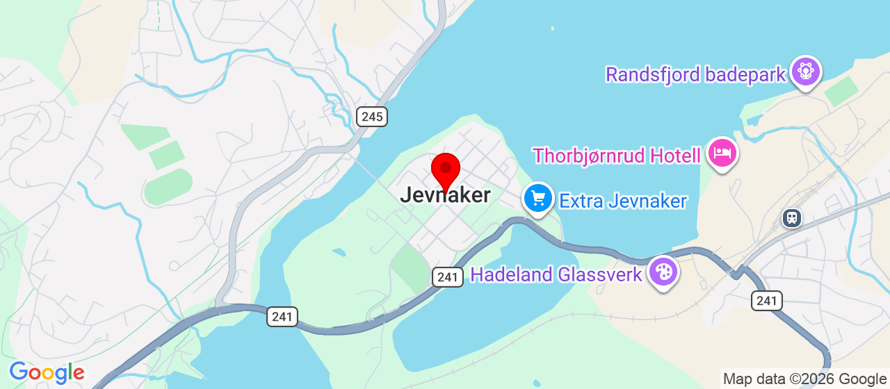 Kart over Jevnaker Jevnaker
