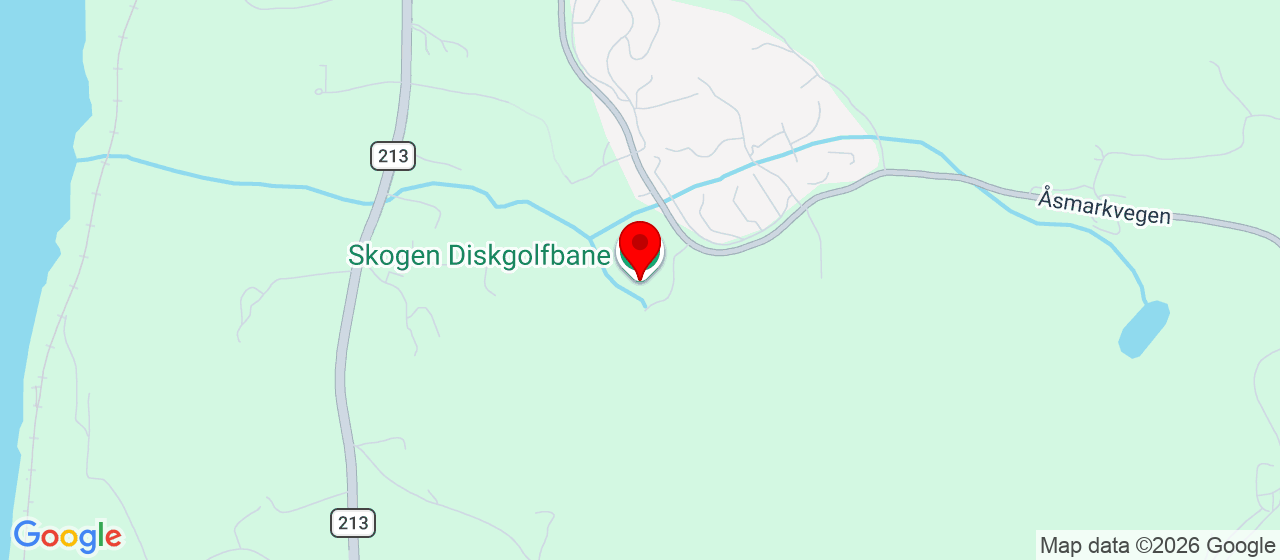 Kart over Skogen Diskgolfbane 