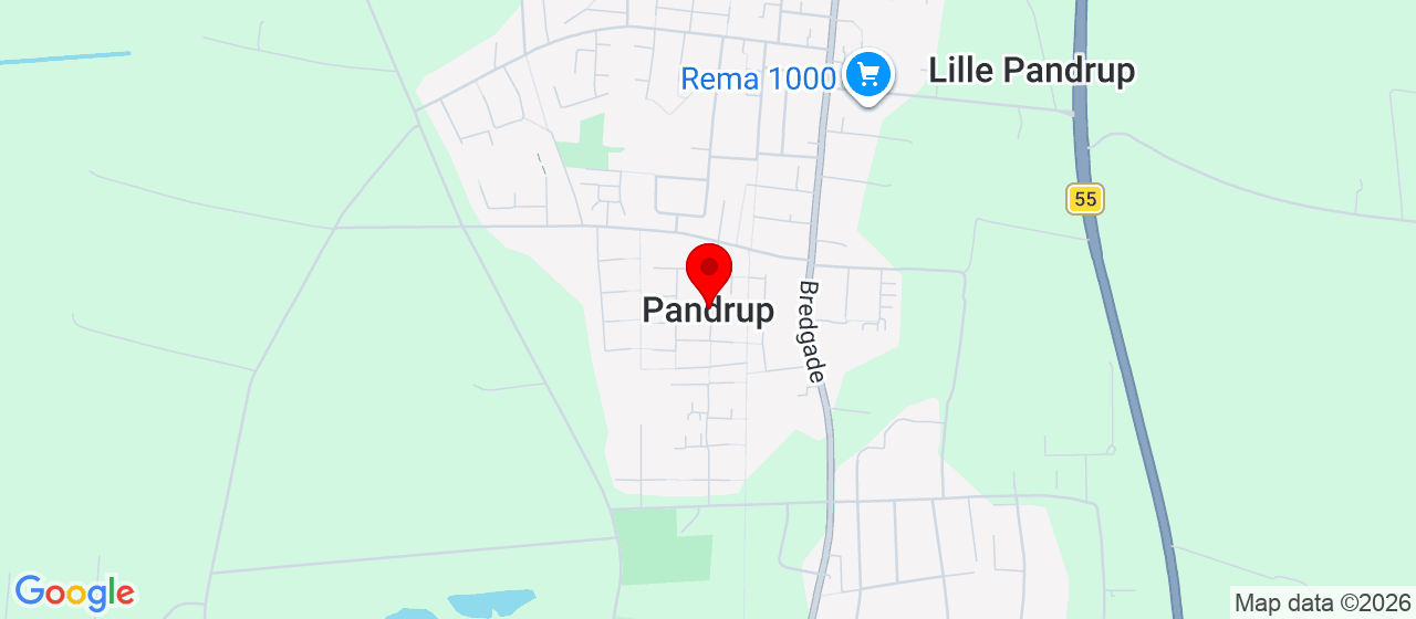 Kart over Huntorpeveij 115 Pandrup