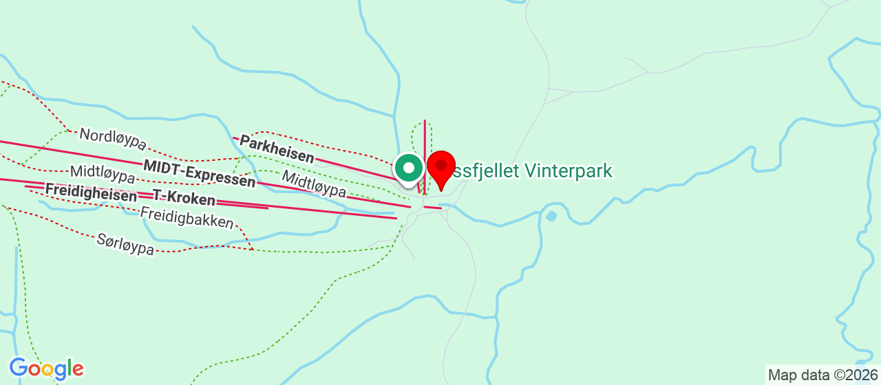 Kart over Vassfjellvegen 301 KLÆBU