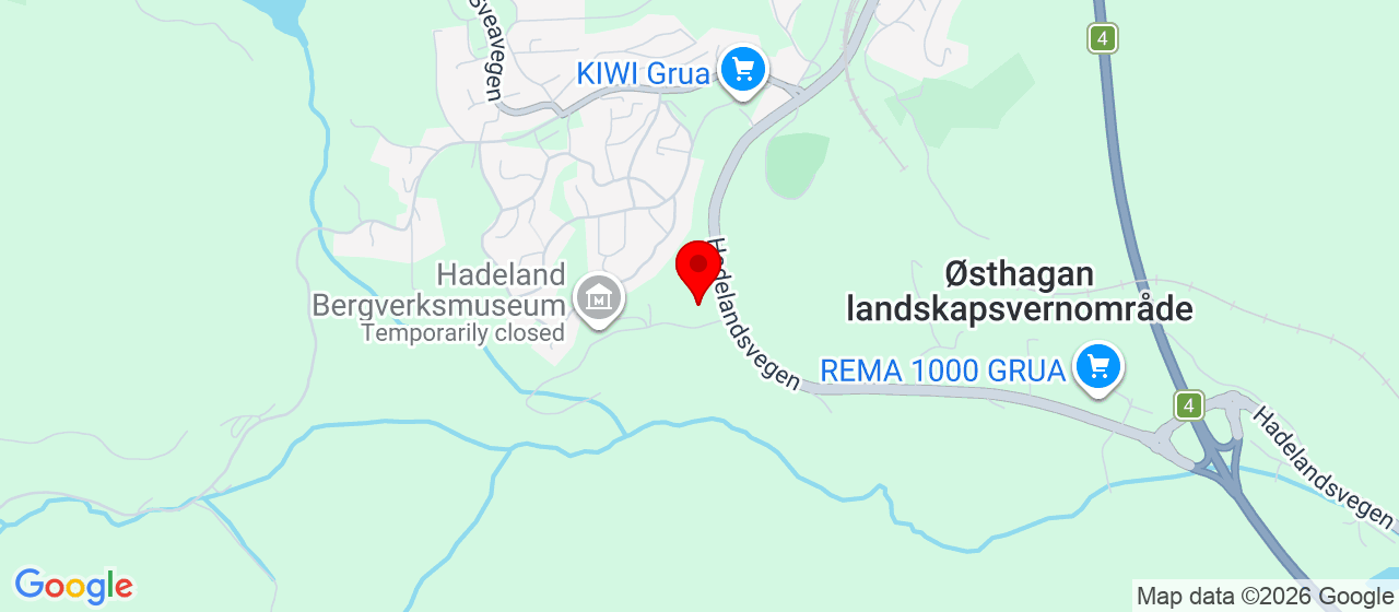 Kart over Granlybanen Grua