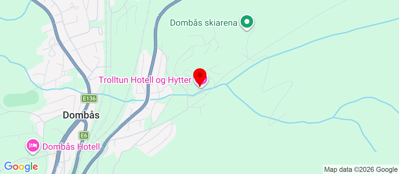 Kart over Skitrekkvegen 18 Dombås