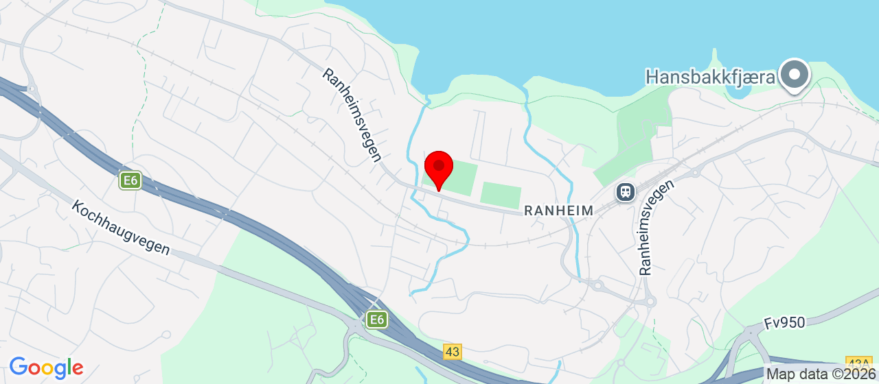 Kart over Ranheim Idrettsplass 