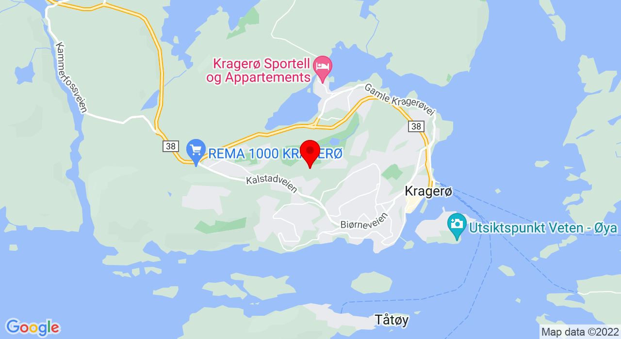 Google Map of Frydensborgveien 13,,3770+KRAGERØ
