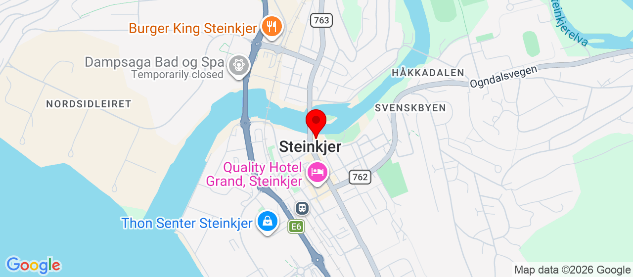 Kart over Steinkjer torg 