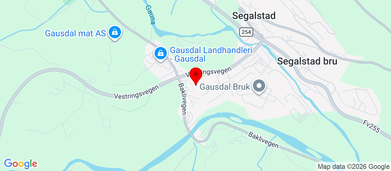 Kart over Gausdal Arena Østre Gausdal