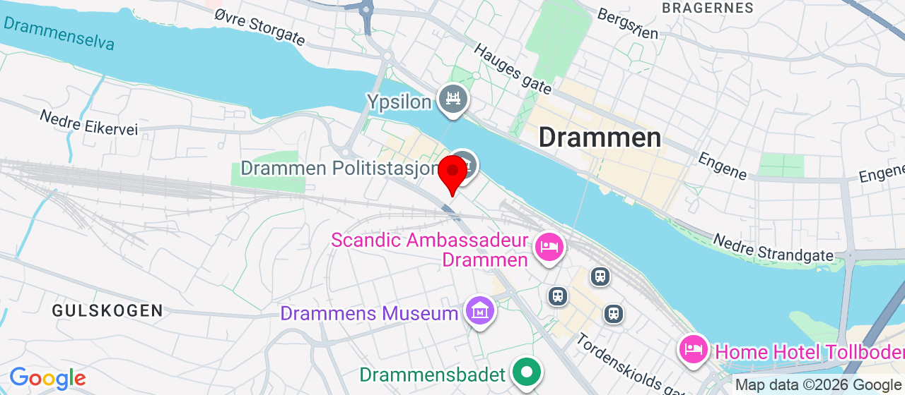 Kart over MOOV i Drammen 