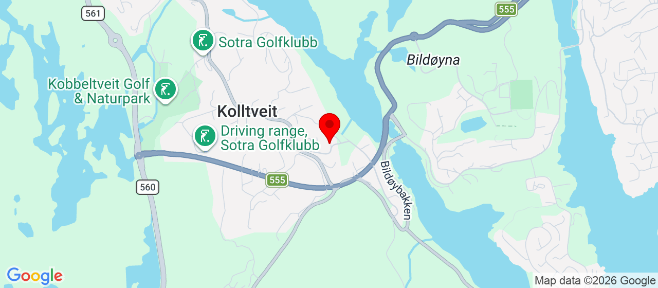 Kart over Kolltveit Skole, Alebakkane 18 STRAUME