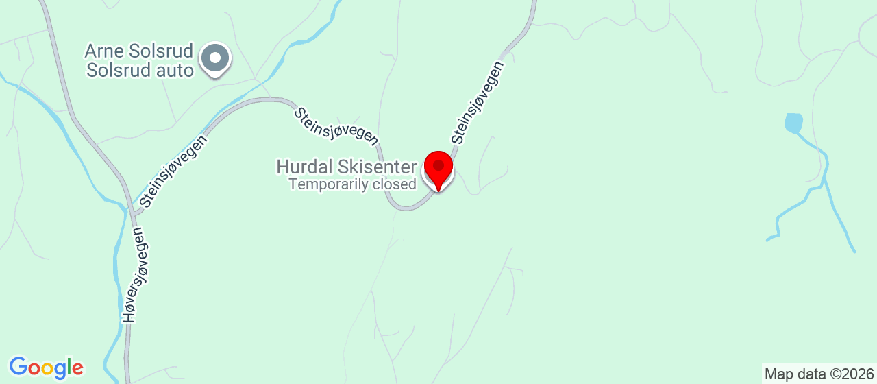 Kart over Hurdal Skisenter Hurdal