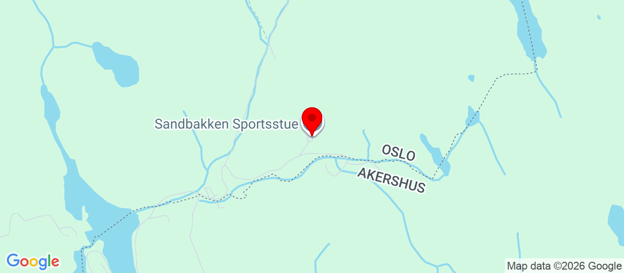 Kart over Sandbakken Sportsstue 