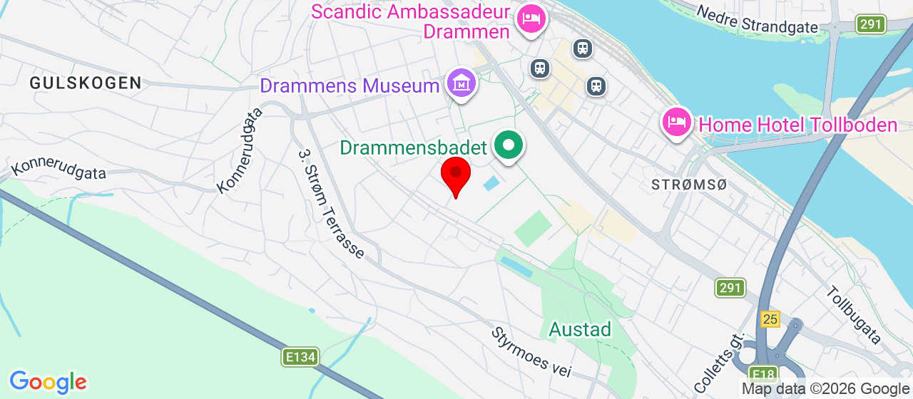 Kart over Friidrettsbanen på Marienlyst Drammen