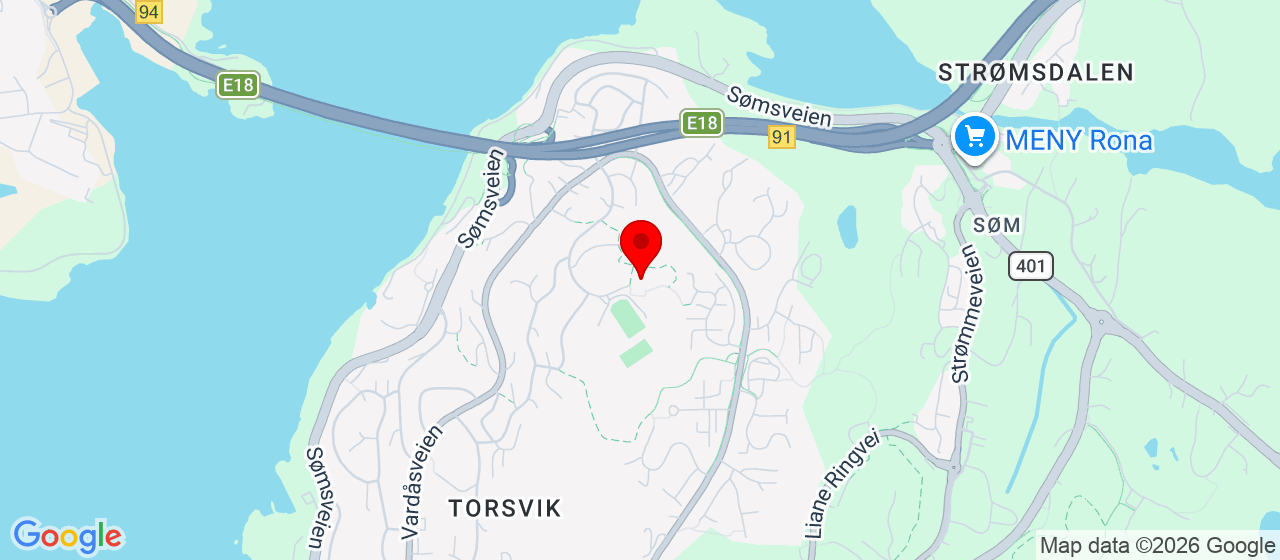 Kart over Haumyrveien 39 KRISTIANSAND S