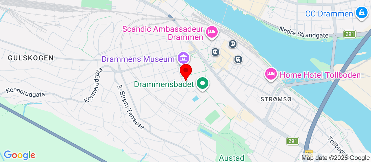 Kart over Gymsalen på Drammen Videregående. Danvikgata 25. DRAMMEN