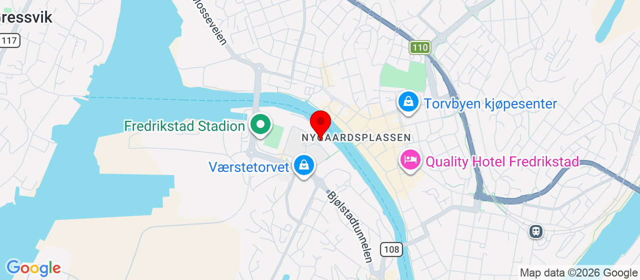 Kart over Østfold bedriftsidrettskrets Gamle Beddingvei 21 Kråkerøy