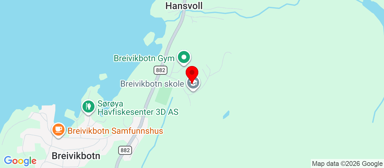 Kart over Fjellveien 6 Breivikbotn