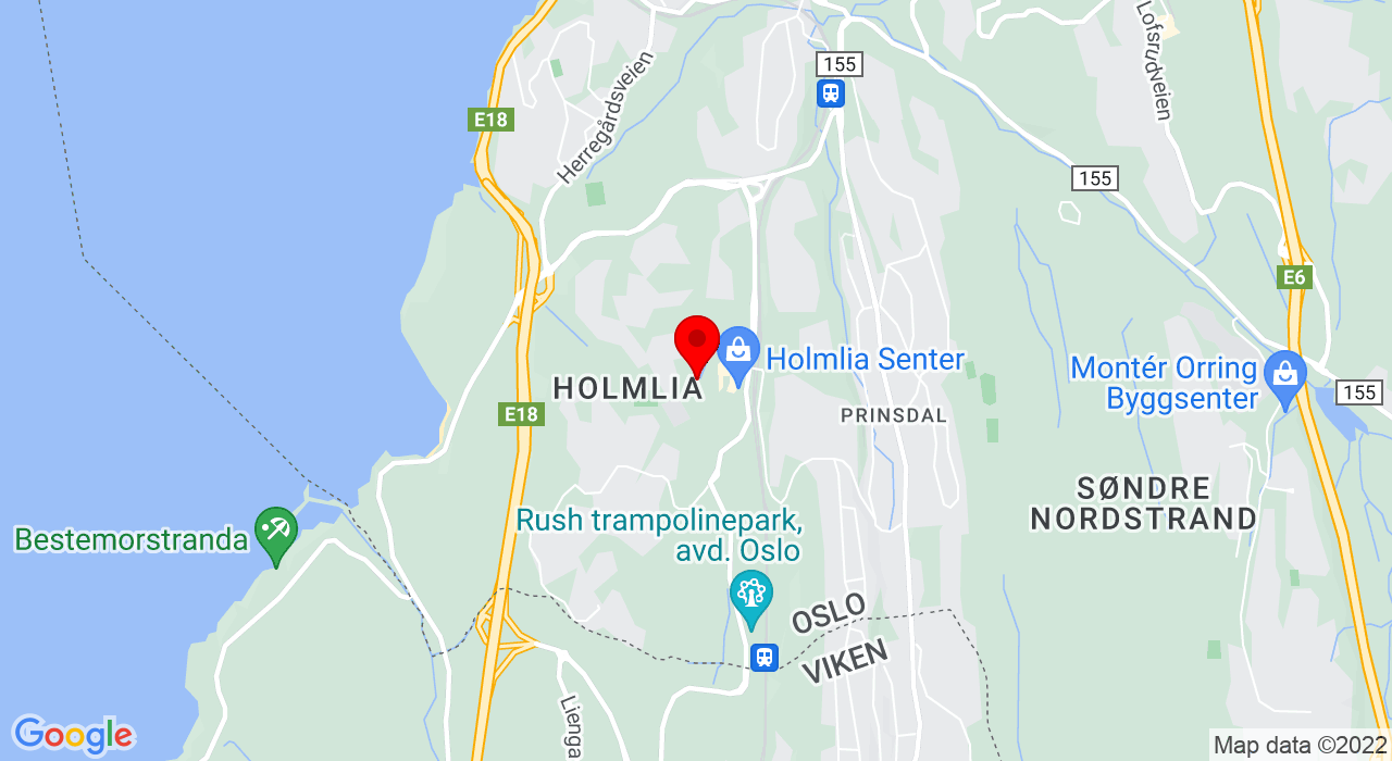 Google Map of Holmlia flerbrukshall, fjellhallen Holmlia senter vei 34,1255+OSLO