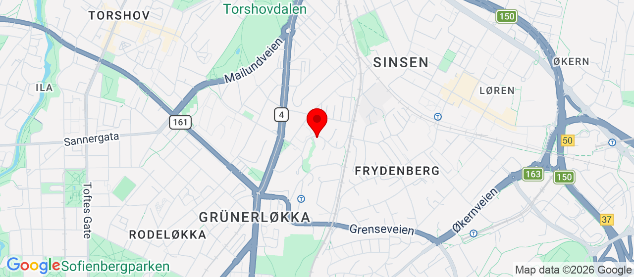 Kart over Hasleveien 15b OSLO