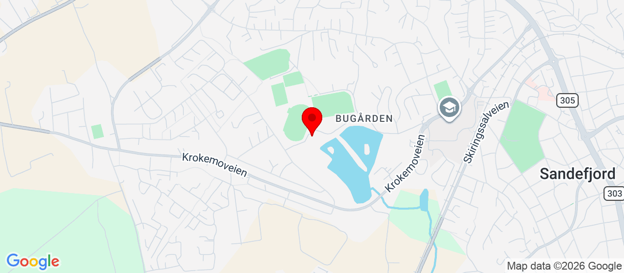 Kart over sportsveien 25 SANDEFJORD