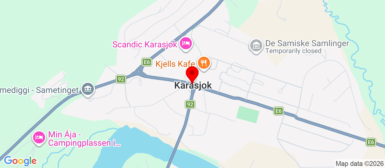 Kart over Niitoguolba Kunstgress Karasjok