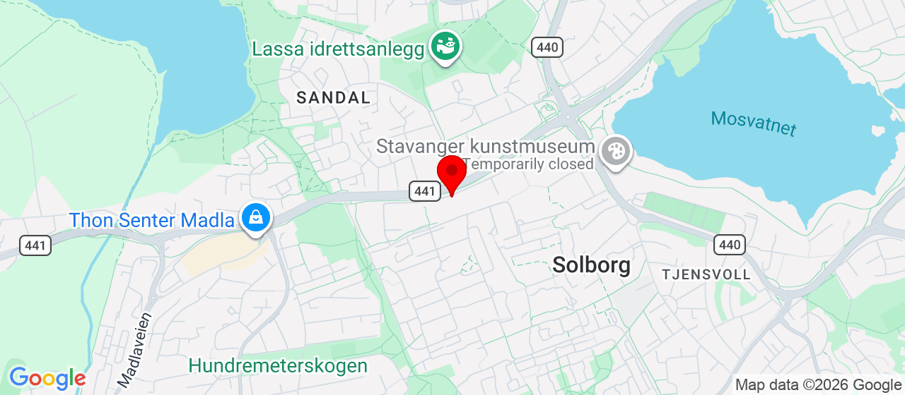 Kart over Stavanger Ishall 