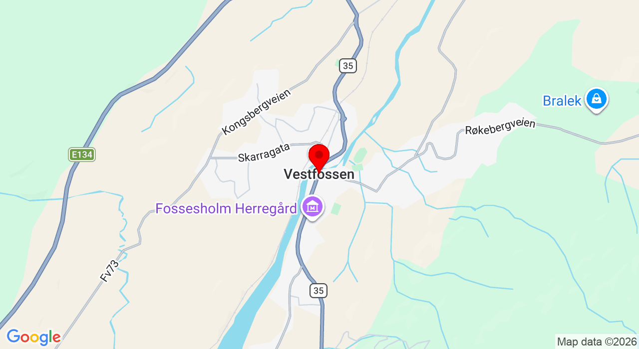 Google Map of https://www.google.com/maps/place/Bjørnegfaret 5,3320+Vestfossen
