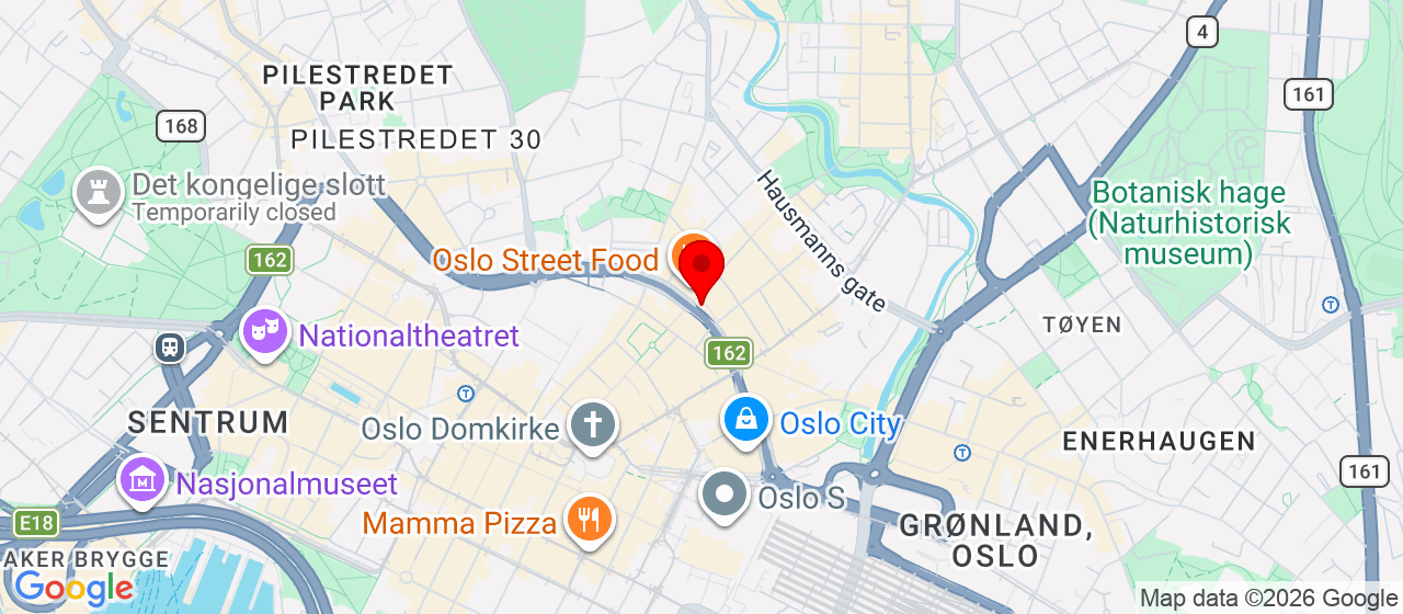 Kart over Arbeidersamfunnets Plass 1 Oslo