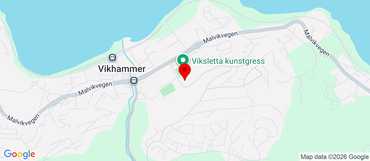 Kart over Malvikhallen Vikhammer