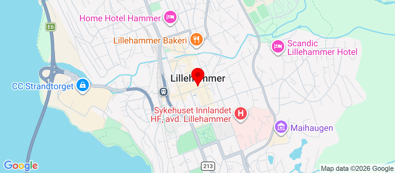 Kart over Lillehammer LILLEHAMMER