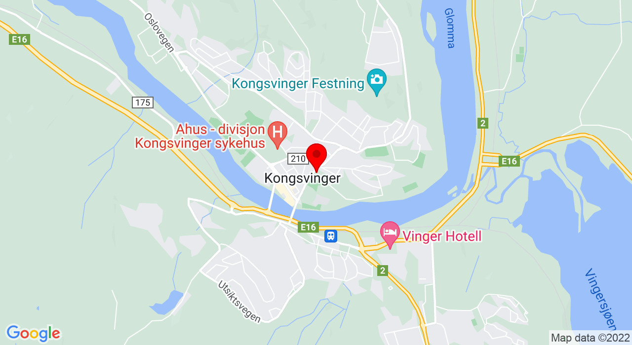 Google Map of Storgata 40,2212+KONGSVINGER