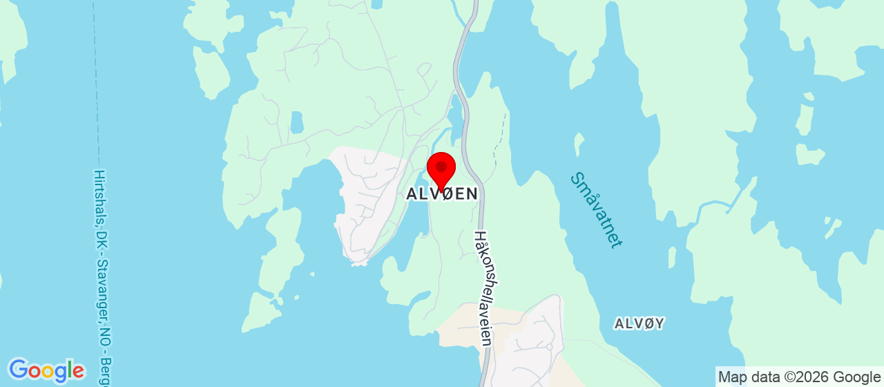 Kart over Alvøen 