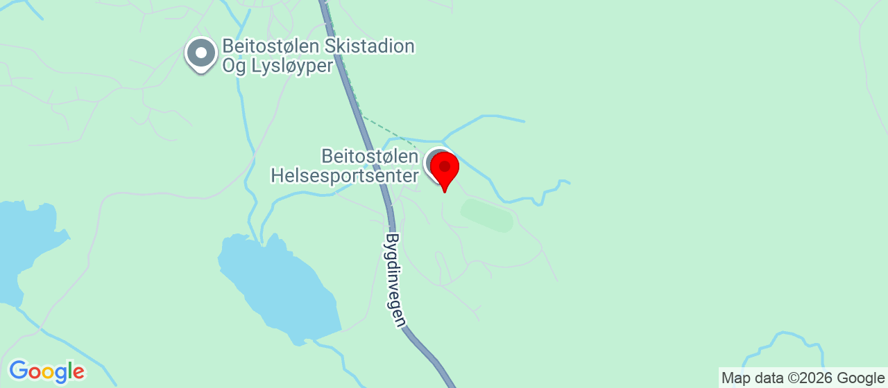 Kart over Sentervegen 4 Beitostølen