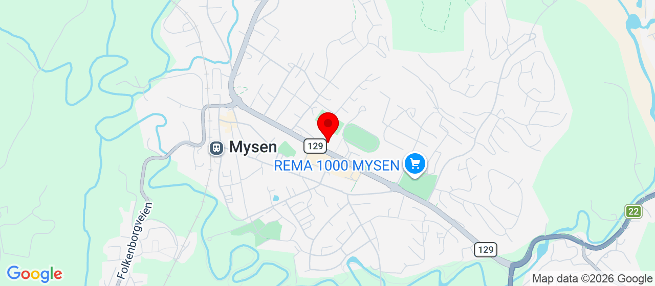Kart over Smedgata 19 Mysen