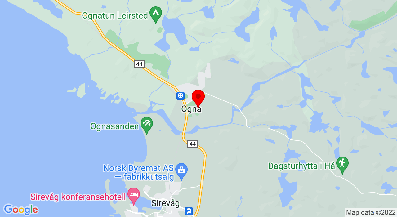 Google Map of Kyrkjeberget 2,4364+SIREVÅG