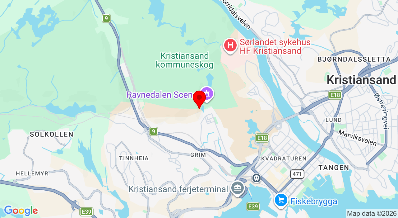 Google Map of https://www.google.com/maps/place/Ravnedalveien 34,4616+Kristiansand S