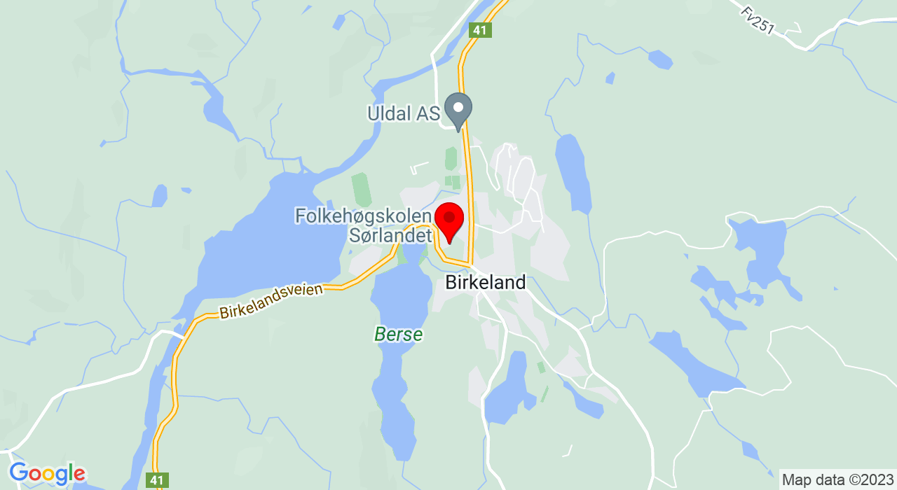 Google Map of Folkehøgskolen Sørlandet,+