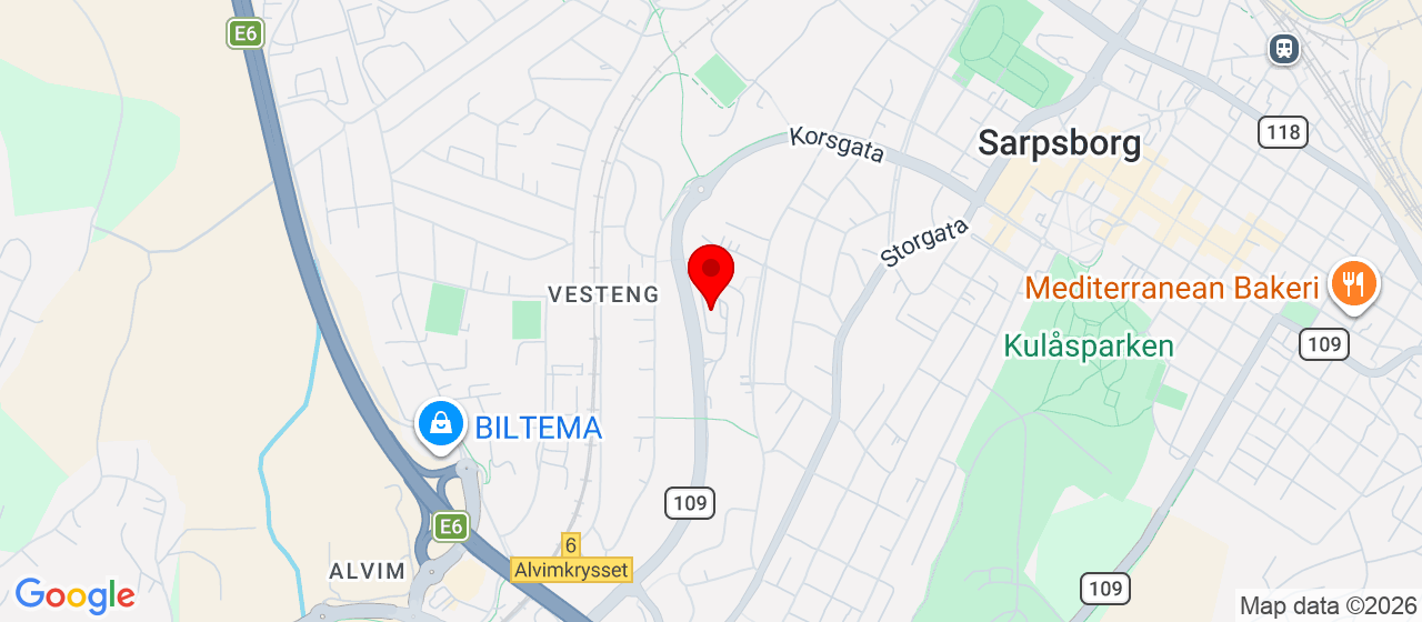 Kart over Torsbekkveien 4 Sarpsborg