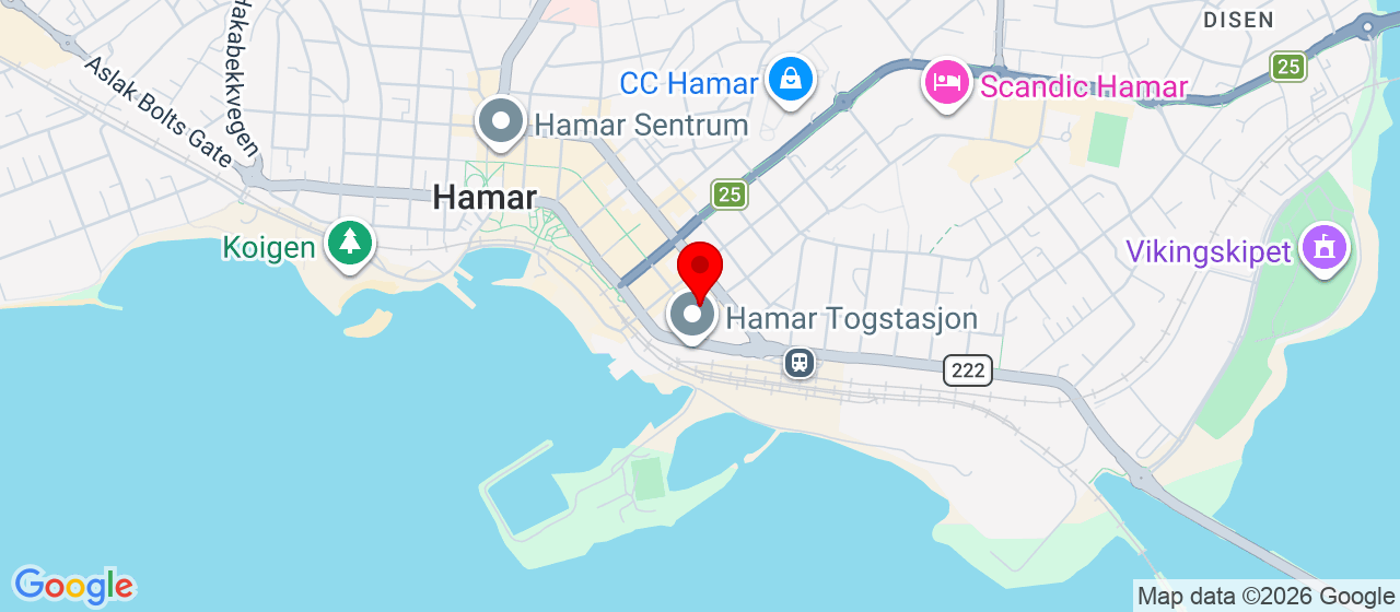 Kart over Torggata 3 Hamar