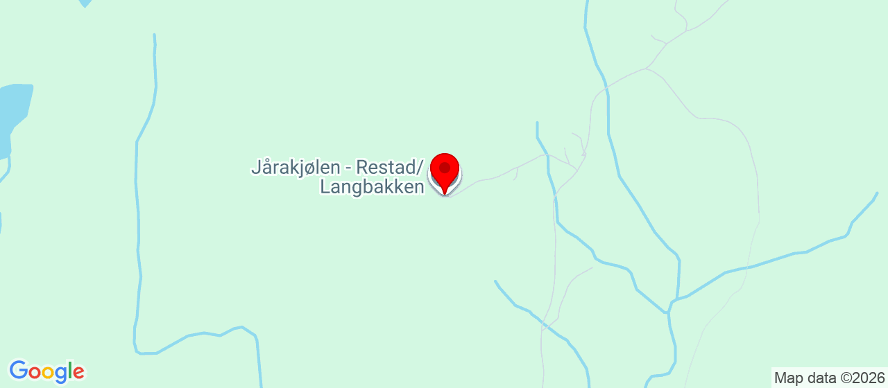 Kart over Jårakjølen KORSVEGEN