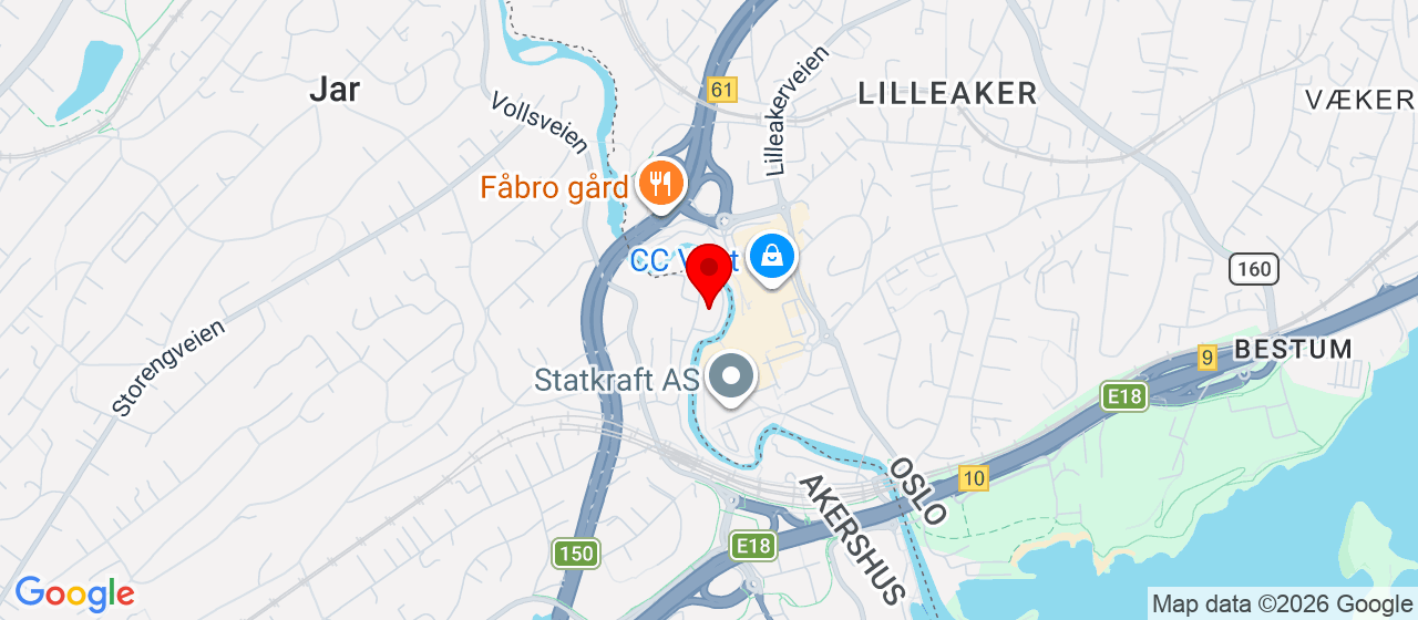 Kart over Vollsveien 13D Lysaker