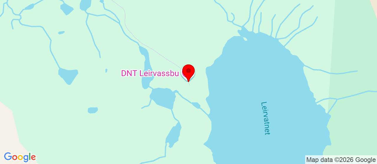Kart over Leirdalsvegen 1440 Bøverdalen