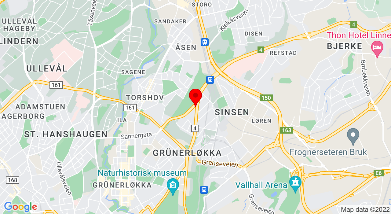 Google Map of Trondheimsveien 184,0571+OSLO